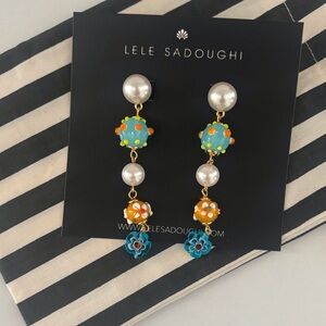 NWOT Lele Sadoughi Fiore Linear Earrings